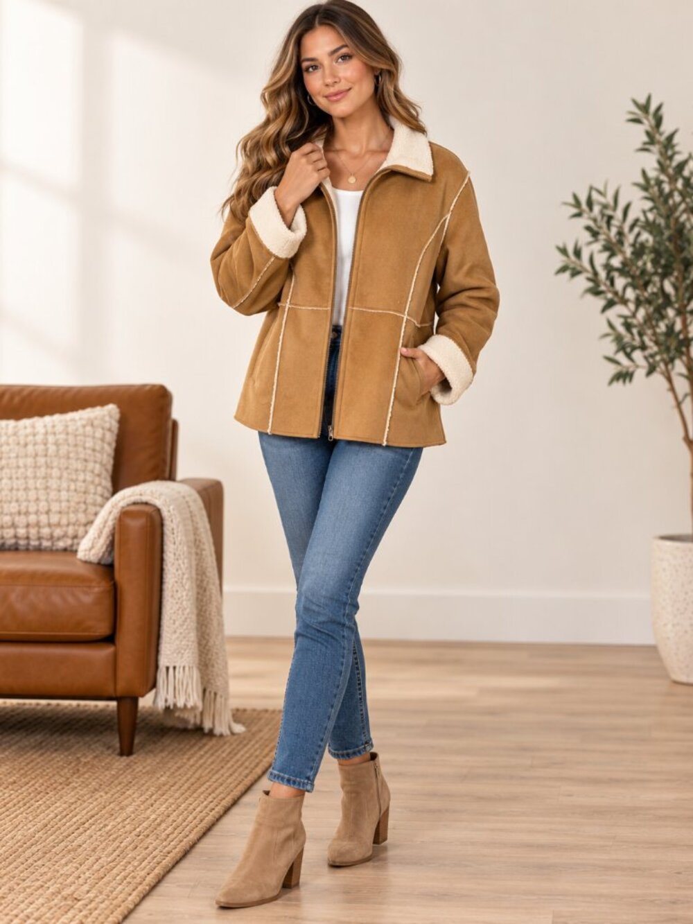 Coaco New York Faux Shearling Jacket